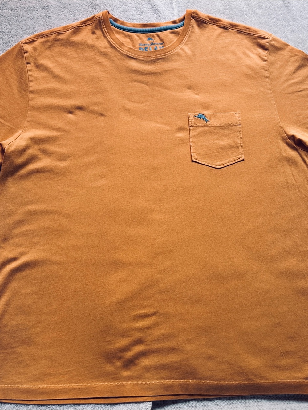 Tommy Bahama Relax Pima Cotton Pocket T Shirt Men’s XL Coral Orange Peru